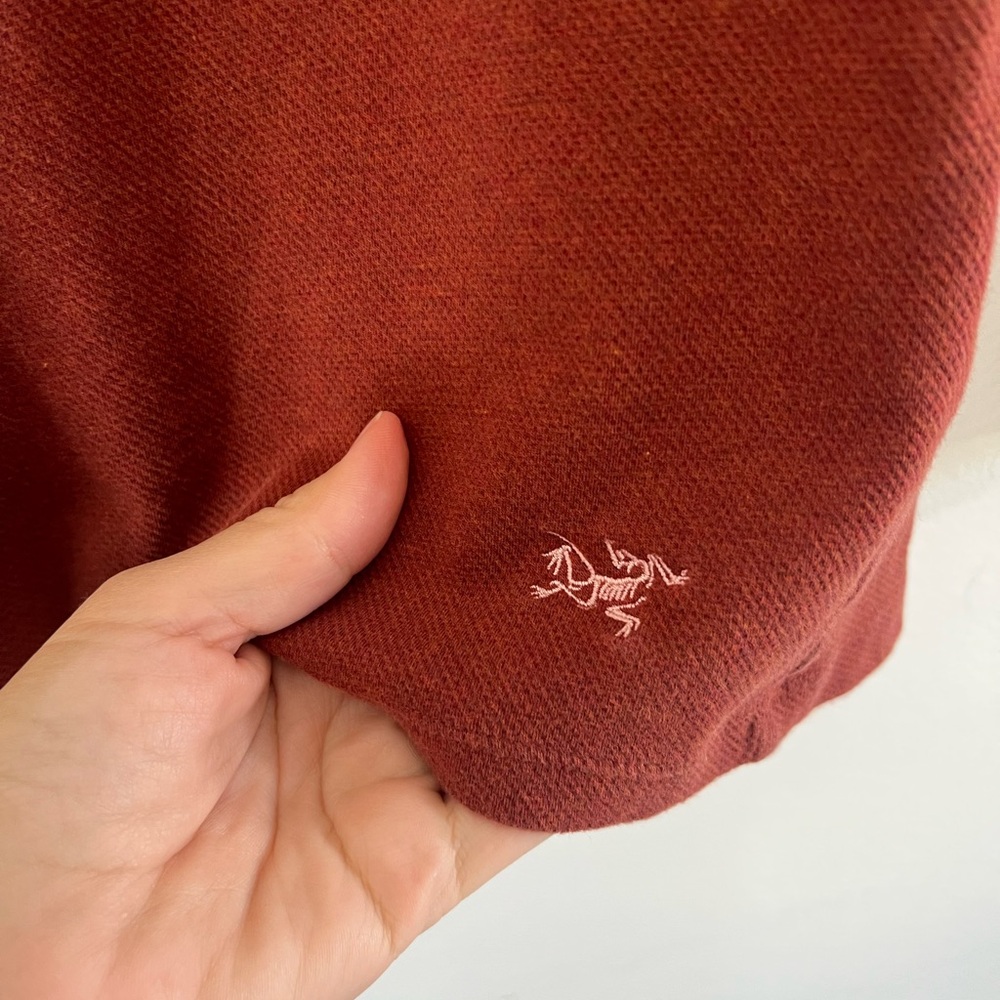 Arc'teryx Women's Long Sleeve Polo Top - Rust - Picture 6 of 9